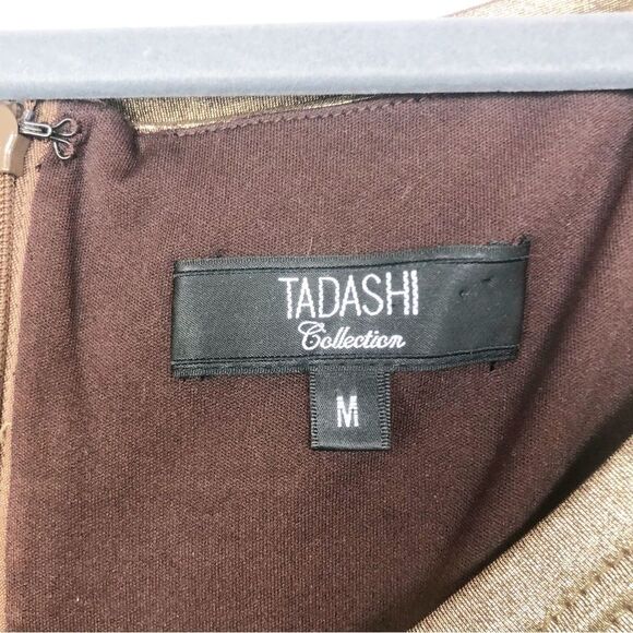 TADASHI COLLECTION | Bronze Gold Bandage Style Bodycon Dress Women’s Size Medium - Picture 5 of 12